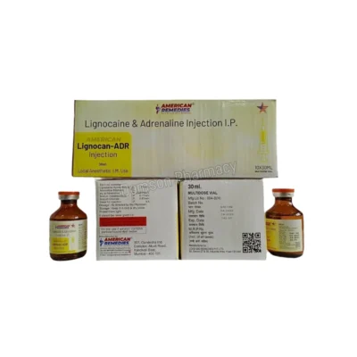 Lignocan ADR Lidocaine and Adrenaline Injection 2