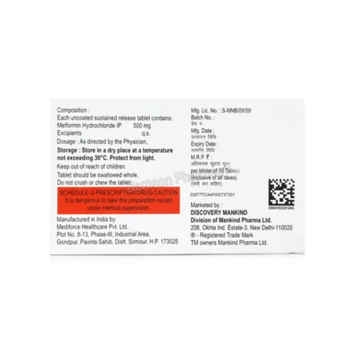 Metatime-500mg XR Tablet 1