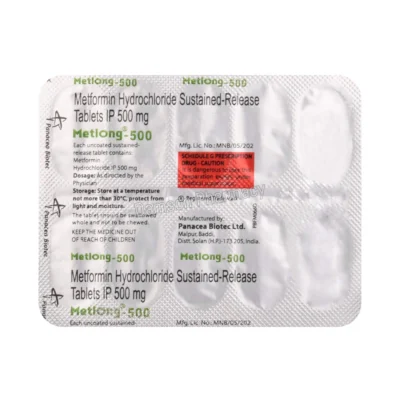 Metlong 500mg Tablet 2